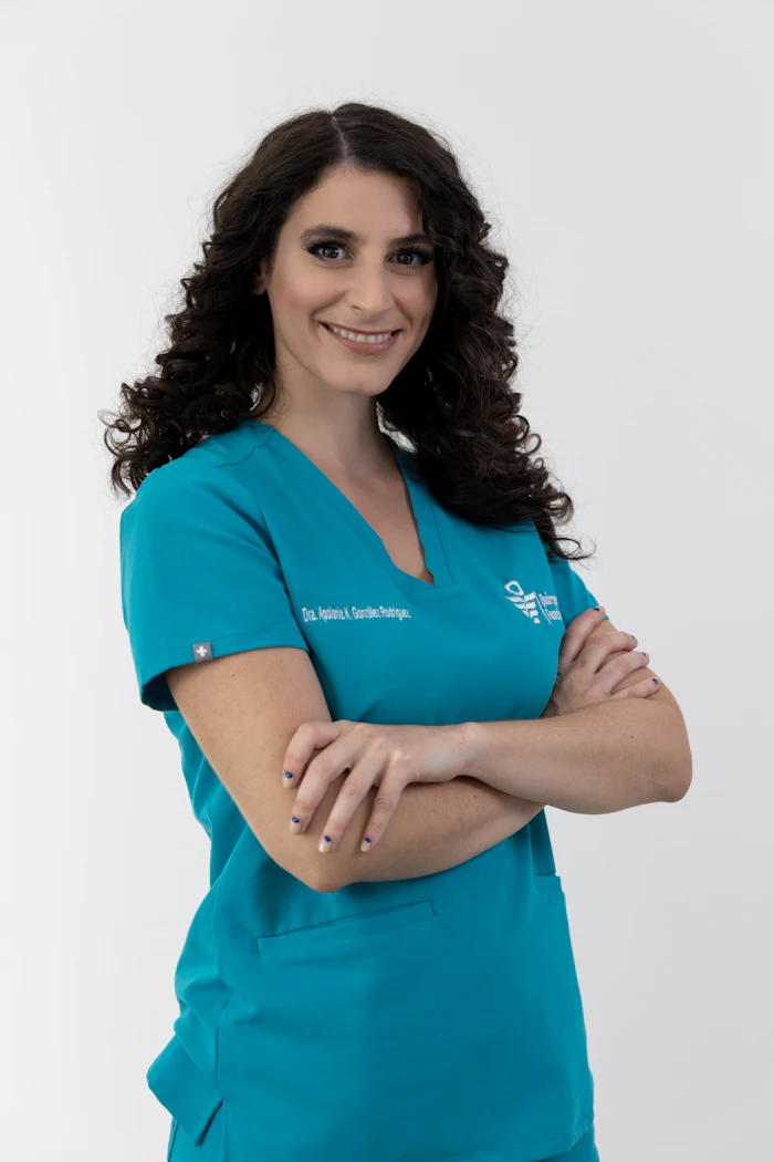 Illustrative stock portrait for fictional Dr. Sophie Bennett